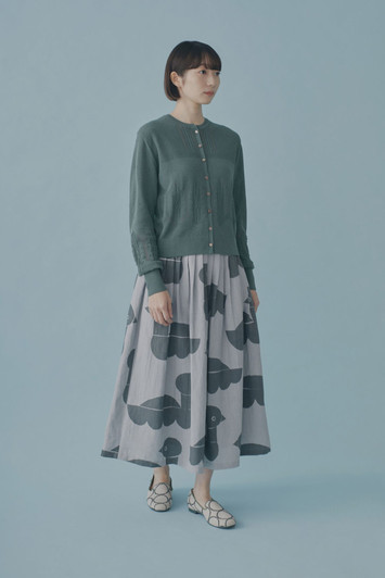 Picture No.1 of minä perhonen Sea Birds Tucked Skirt 2024 S/S ACS5357