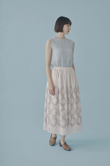 Picture No.1 of minä perhonen Flower Crown Gathered Skirt 2024 S/S ACS5360