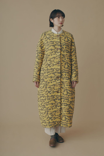 Picture No.1 of minä perhonen sea sky Crew Neck Coat 2025-26 a/w ADA6819