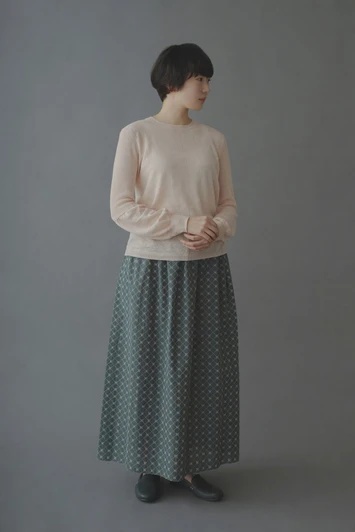 Picture No.1 of minä perhonen Kirkas Long Sleeve Knit Pullover (Natural) AI8602