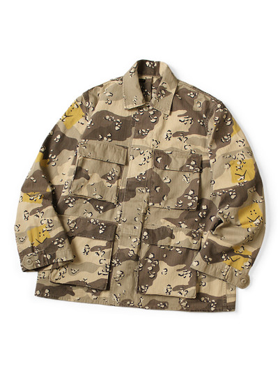 Picture No.1 of KAPITAL Cotton Herringbone PECKISH Chocolate Chip Camo Army Jacket K2510LJ105