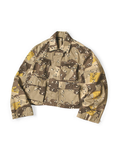 Picture No.1 of KAPITAL Cotton Herringbone PECKISH Chocolate Chip Camo Army Jacket (Short) K2510LJ104