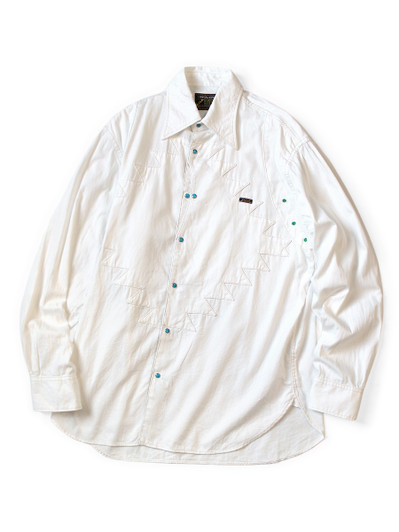 Picture No.1 of KAPITAL 5.5Oz White Denim Thunderbird Husky Western Shirt K2509LS080