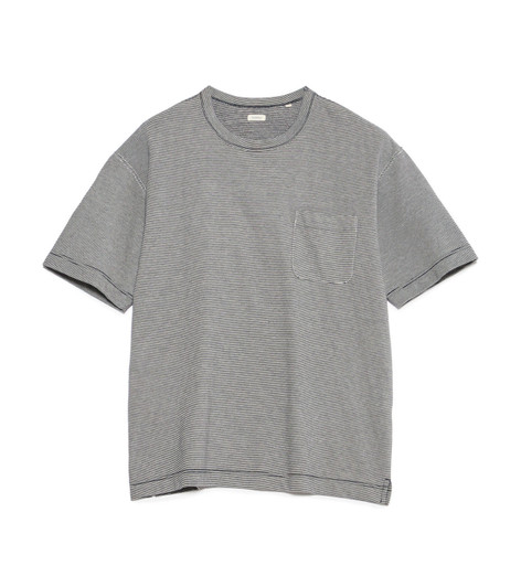 Picture No.1 of nanamica nanamica Micro Stripe Pocket Tee S25FH069 8507