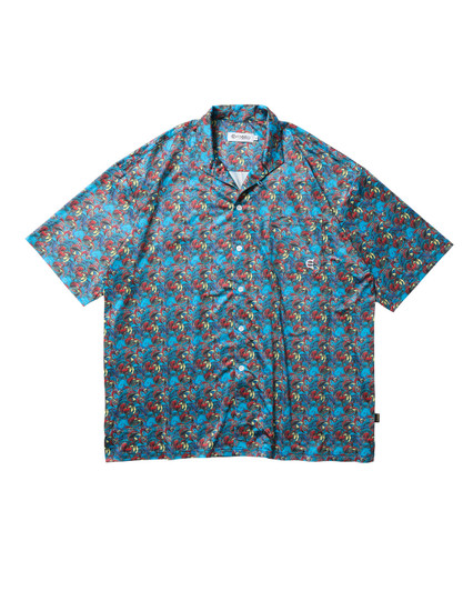 Picture No.1 of Evisen Skateboards JULIEN OPEN S/S SHIRT - BLUE / ORANGE 10224218079546