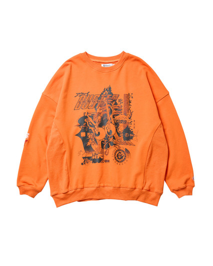 Picture No.1 of Evisen Skateboards BASTARD CREWNECK - ORANGE 10229779857722