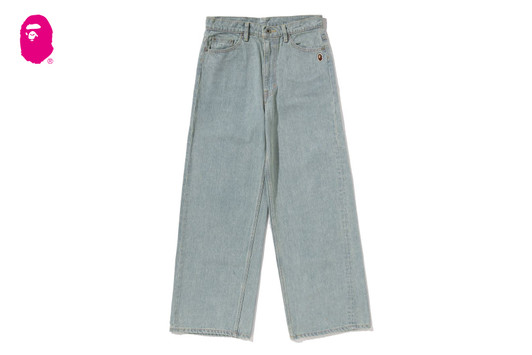 Picture No.1 of BAPE CRYSTAL STONE BAPE STA LOGO BAGGY DENIM PANTS 1M30-250-301