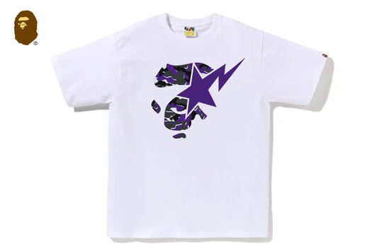 Picture No.1 of BAPE GLITCH WOODLAND CAMO APE FACE STA TEE 1M30-110-033