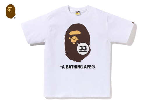 Picture No.1 of BAPE A BATHING APE 33RD ANNIV. APE HEAD TEE 1M20-110-014
