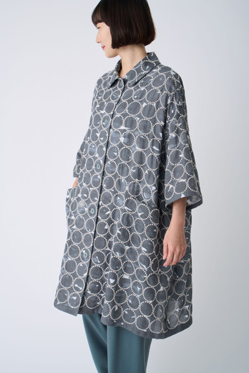 【sale】mina perhonen 丸襟コート moon sand 38 minä perhonen Coats and Jackets Online Shop to Worldwide