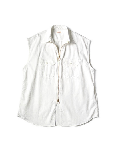 Picture No.1 of KAPITAL Herringbone Twill Sleeveless zipper Work Shirt K2503SS047EK-1873SS