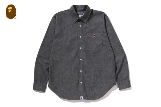 Picture No.1 of BAPE ONE POINT CHAMBRAY SHIRT 1M20-131-001