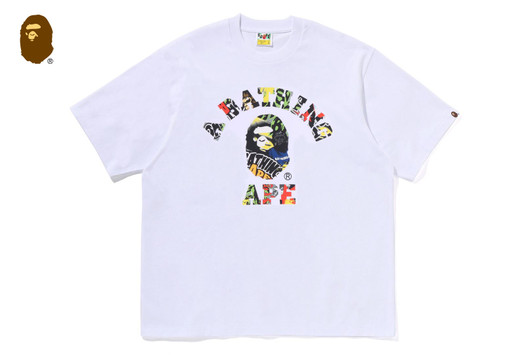 Picture No.1 of BAPE MULTI LOGO COLLEGE RELAXED FIT TEE 1M30-110-342