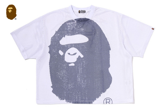 Picture No.1 of BAPE WATER PRINT APE HEAD MESH RELAXED FIT TEE 1M30-109-322