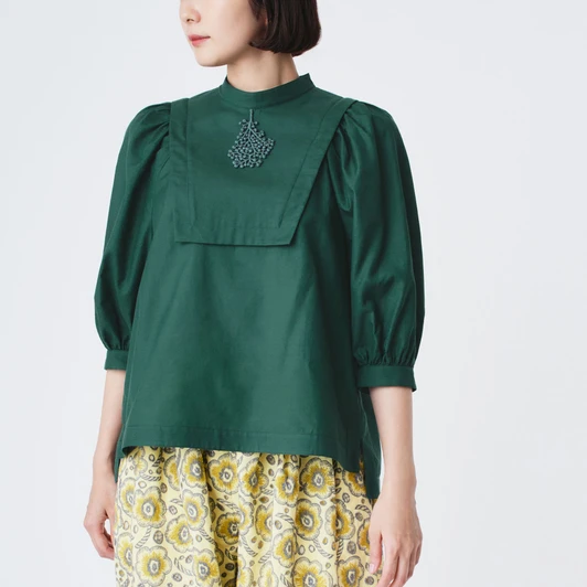 Picture No.1 of minä perhonen Light Wind Raglan Sleeve Blouse AES1429