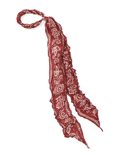 Picture No.1 of KAPITAL Washed Silk Moga Scarf (Escargot Flower) K2604XM525