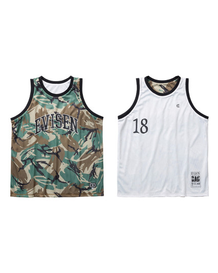 Picture No.1 of Evisen Skateboards OHAKO CAMO MESH TANK - WHITE / CAMO 10337379123514