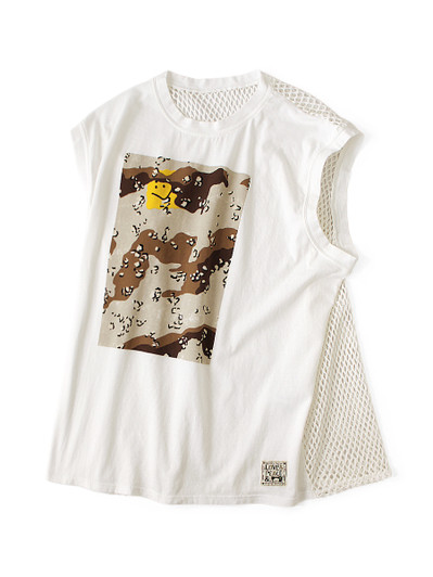 Picture No.1 of KAPITAL 20/- Jersey Sleeveless Big T-Shirt (PECKISH Chocolate Chip Camo Print) K2605SC206