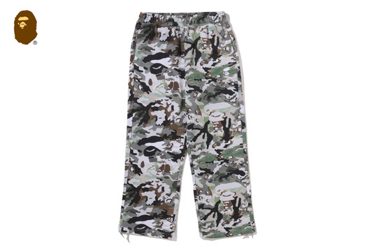 Picture No.1 of BAPE HYBRID CAMO APE FACE LOGO RELAXED FIT SWEATPANTS 1M80-152-316