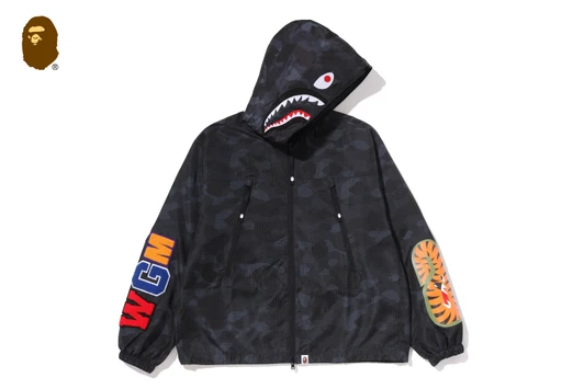 Picture No.1 of BAPE COLOR CAMO REFLECTIVE RIPSTOP SHARK FULL ZIP JACKET 1M80-140-306