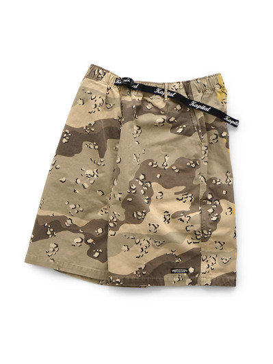 Picture No.1 of KAPITAL Cotton Herringbone PECKISH Chocolate Chip Camouflage Easy Shorts K2605SP188