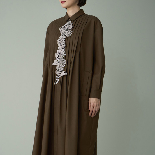 Picture No.1 of minä perhonen Forest Parade Tucked Dress AEA3248