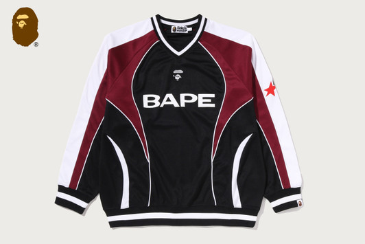 Picture No.1 of BAPE BAPE SOCCER LOGO WARM UP RELAXED FIT LS TEE 1M80-111-316