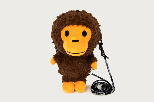 Picture No.1 of BAPE BABY MILO FAUX FUR PLUSH DOLL MOBILE PHONE BAG #1 AM70-190-307