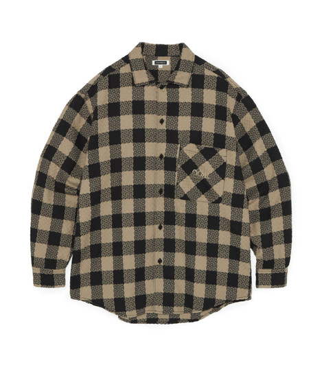 Picture No.1 of nanamica nanamica OOAL Block Check Jacquard Shirt S26FG017 8745