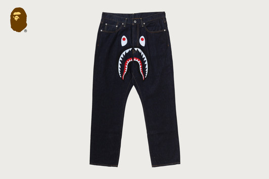 Picture No.1 of BAPE SHARK 13 OZ DENIM PANTS 1M80-150-001