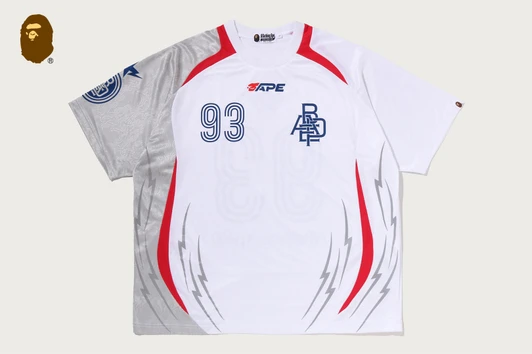 Picture No.1 of BAPE APA FRAME PATTERN MULTI LOGO RELAXED FIT FOOTBALL JERSEY 1M80-109-308