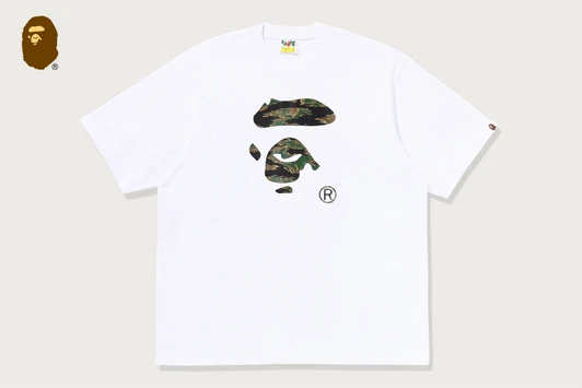 Picture No.1 of BAPE TIGER CAMO APE FACE RELAXED FIT TEE 1M80-110-351