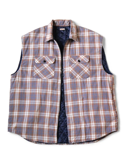 Picture No.1 of KAPITAL Flannel Check x Quilted Sleeveless Vest K2511SJ195