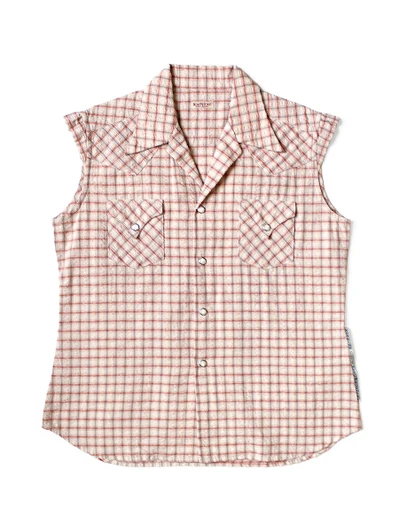 Picture No.1 of KAPITAL Cotton-linen Seersucker Check Love-ly Western Shirt K2504SS144