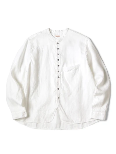 Picture No.1 of KAPITAL Gauze Linen Herringbone Stand Penny Shirt EK-598LSA