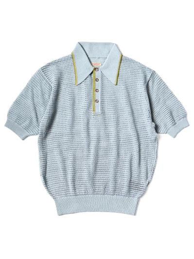 Picture No.1 of KAPITAL 12G Mesh Knit Carol Polo K2405KN228