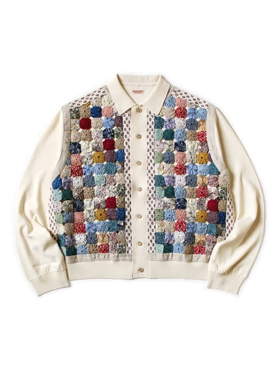 Picture No.1 of KAPITAL 14G Knit x Handcrafted Yo-Yo Quilt Jacket K2513KN216