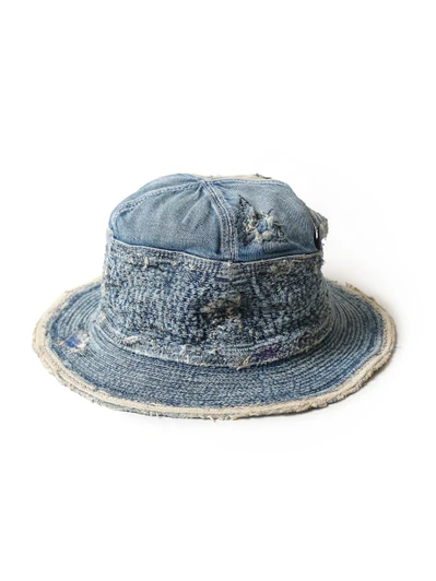 Picture No.1 of KAPITAL 11.5Oz Denim Old Man And the Sea hat (Distressed Remake) EK-1534XH