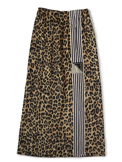 Picture No.1 of KAPITAL Smooth Jersey Leopard Print Skirt by Stuntman & Woman. EK-1845SK