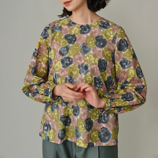 Picture No.1 of minä perhonen Glass flower Blouse AEA1482S