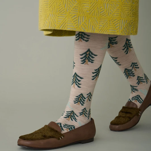 Picture No.1 of minä perhonen Wing Tree High Socks AEA7924