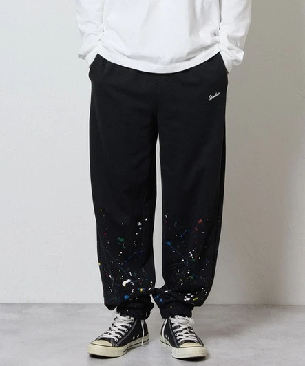 Picture No.1 of NUMBER (N)INE HAND PAINTED FIRM COTTON LIGHT SHORT PILE EASY SWEATPANTS / Hand-painted Firm Cotton Light Short Pile Easy Sweatpants F26GNC010P