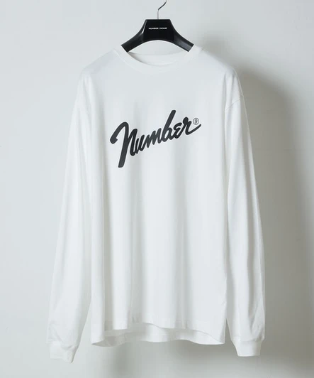 Picture No.1 of NUMBER (N)INE Number⑨ PRINTED CLASSIC L/S T-SHIRT / Number⑨ Classic Logo Print Long-Sleeve T-Shirt BA2GNLT001