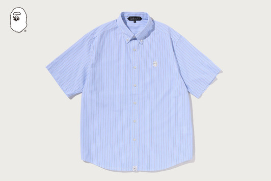 Picture No.1 of BAPE MULTI STRIPES COTTON POPLIN SS SHIRT 7M20-132-306