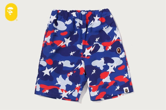 Picture No.1 of BAPE STA STRIKE CAMO BEACH SHORTS 1M80-353-004
