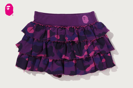 Picture No.1 of BAPE COLOR CAMO RUFFLE SWEAT SKIRT 1M70-255-002