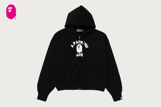Picture No.1 of BAPE COLLEGE OVERSIZED ZIP HOODIE 1M80-215-313