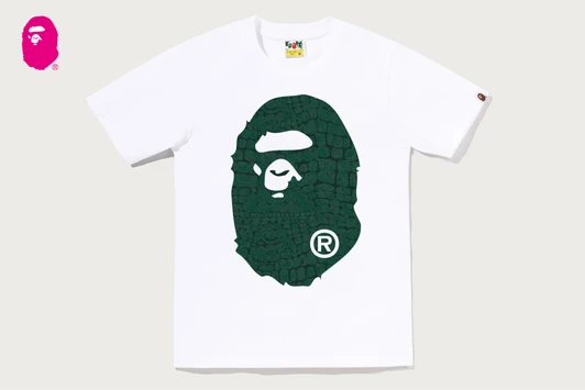Picture No.1 of BAPE CROC PATTERN BIG APE HEAD TEE 1M80-210-034