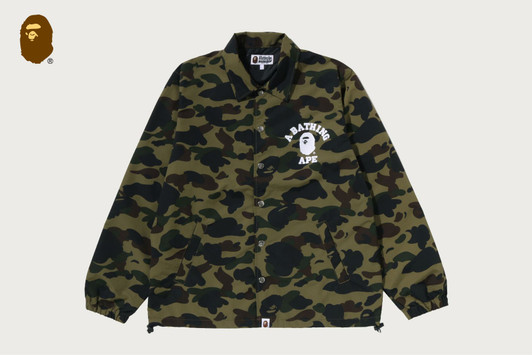 Picture No.1 of BAPE 1ST CAMO COLLEGE COACH JACKET 1M80-140-001