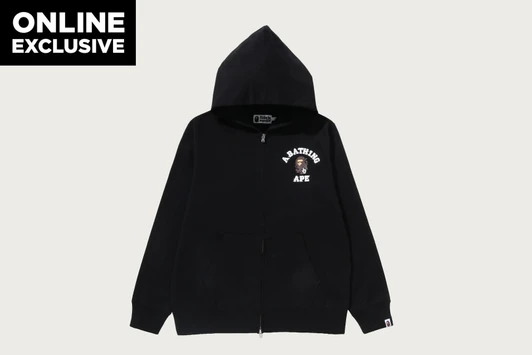 Picture No.1 of BAPE BAPE ONLINE COLLEGE ONE POINT ZIP HOODIE BAPEC 1M75-115-001